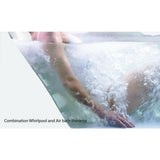 Riviera Motif 72 in. Acrylic Center Drain Rectangular Drop-in Air Bath/ Whirlpool Bathtub with Heater in White - Super Arbor