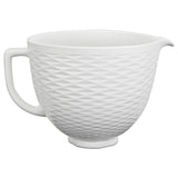 5 Qt. White Chocolate Textured Ceramic Bowl