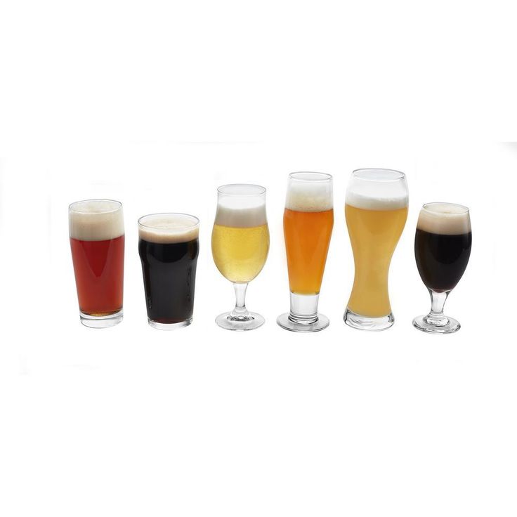 Craft Brews Assorted Beer Glass Set (6-Pack)