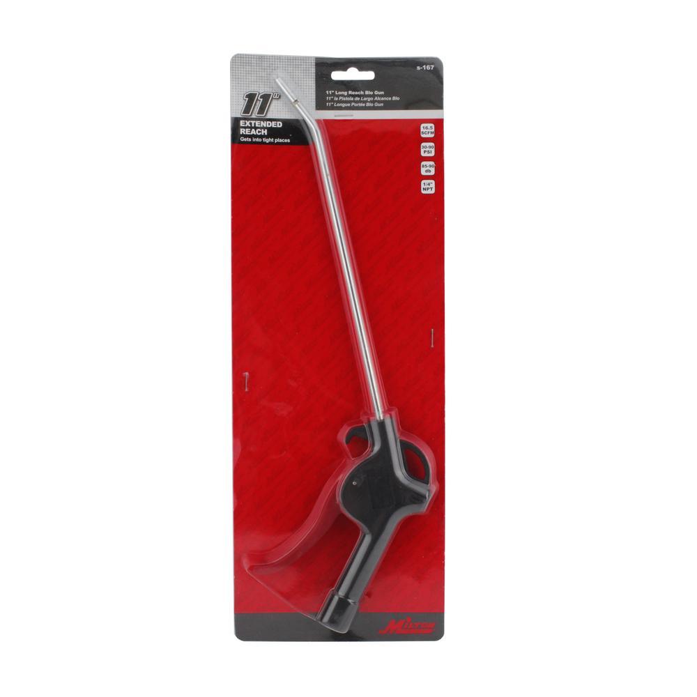90 Maximum PSI Pistol Grip Blow Gun with 10 in. Extended Reach Safety Tip - Super Arbor