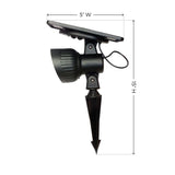Progressive Solar Powered Integrated LED Bright-White LED Accent Spotlight