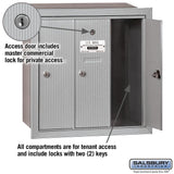 3500 Series Aluminum Recessed-Mounted Private Vertical Mailbox with 3 Doors - Super Arbor