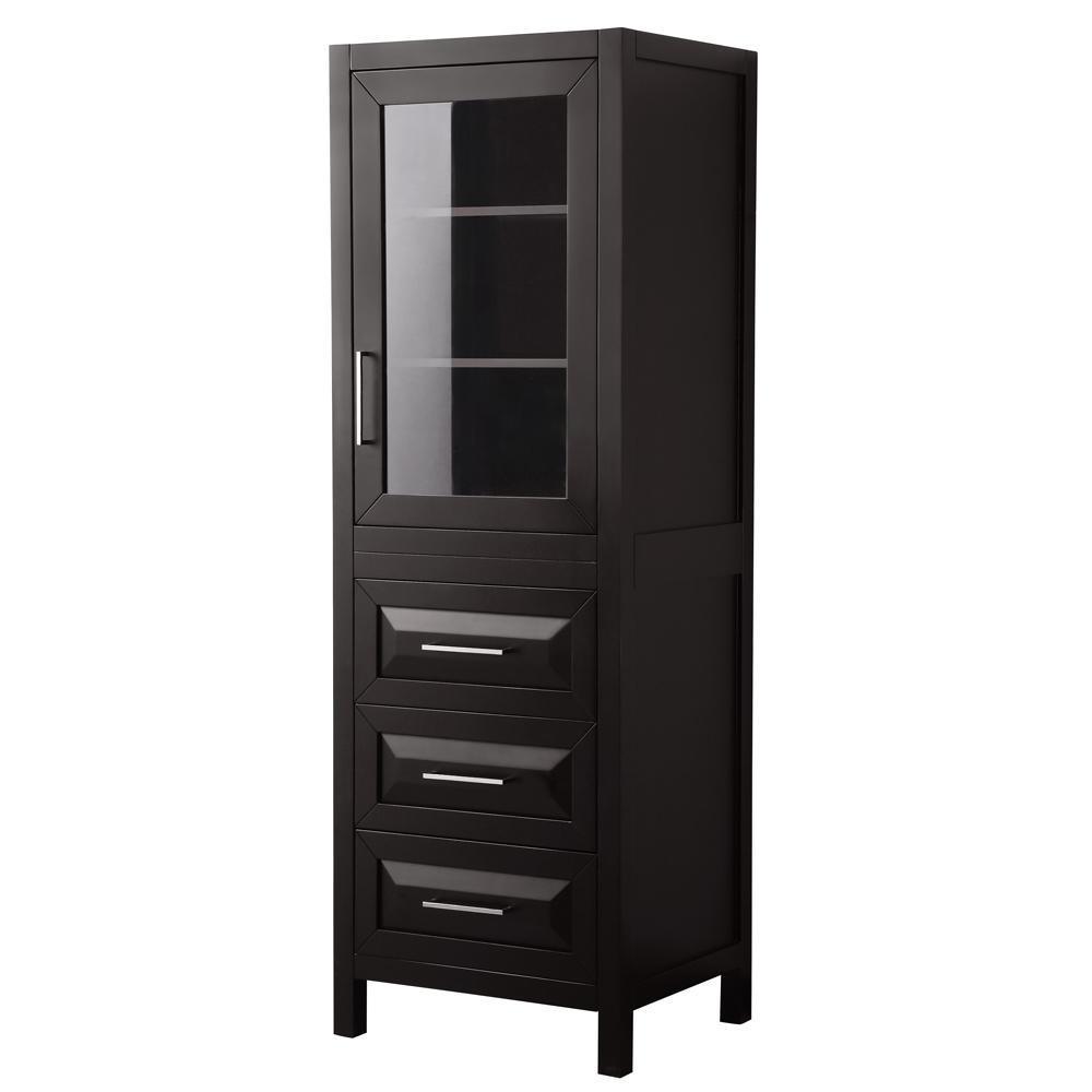 Daria 24 in. W x 71-1/4 in. H x 20 in. D Bathroom Linen Storage Tower Cabinet in White - Super Arbor