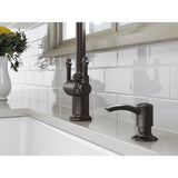 Thierry Two Handle Pull-Down Sprayer Kitchen Faucet with Soap Dispenser in Oil-Rubbed Bronze - Super Arbor