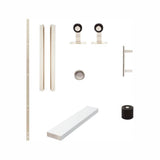 72 in. DesignGlide Satin Nickel Soft-Close Barn Door Sliding Door Hardware Kit - Super Arbor