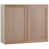 Easthaven Shaker Assembled 36x30x12 in. Frameless Wall Cabinet in Unfinished Beech - Super Arbor