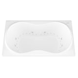 Star 6 ft. Rectangular Drop-in Whirlpool and Air Bath Tub in White - Super Arbor
