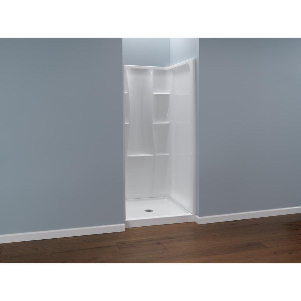 Classic 400 36 in. x 36 in. x 74 in. Shower Kit in White - Super Arbor
