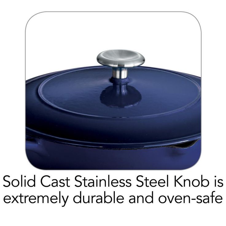 Gourmet 10 in. Porcelain-Enameled Cast Iron Skillet in Gradated Cobalt with Lid