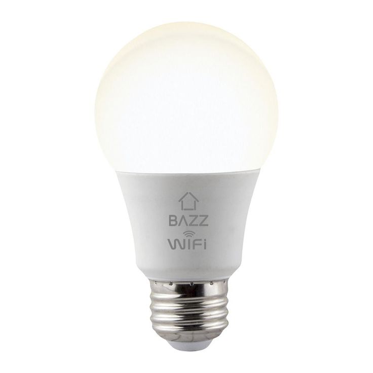 BAZZ Smart Home 60-Watt Equivalent A19 Dimmable Tunable RGB Smart Wi-Fi LED Light Bulb