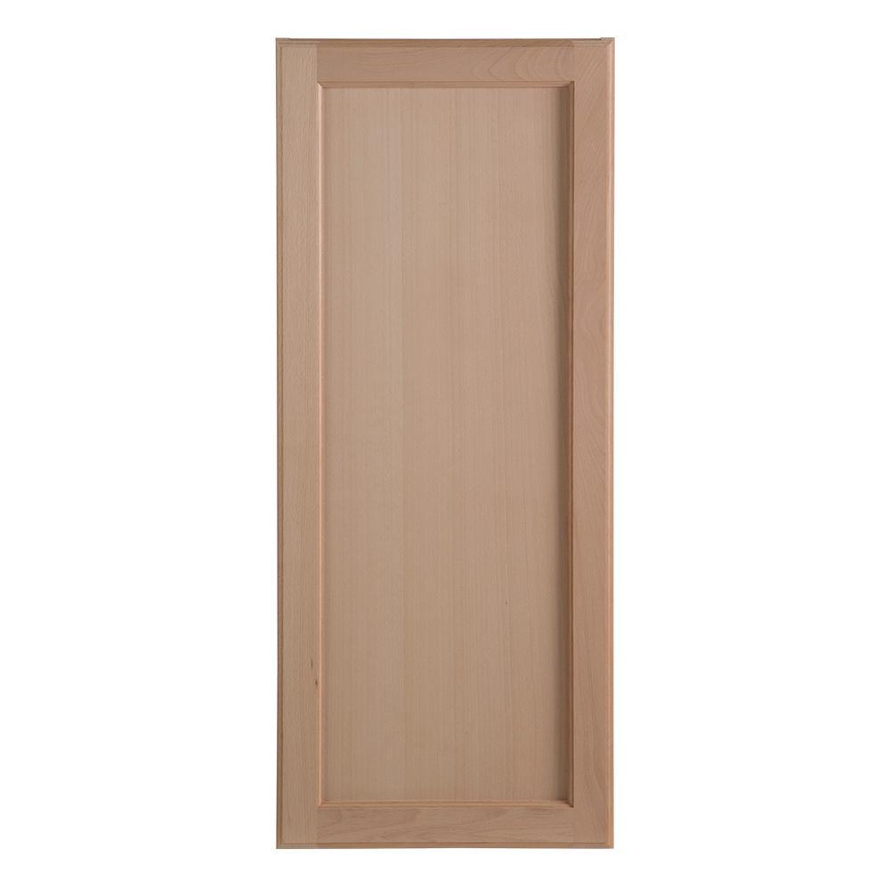 Easthaven Shaker Assembled 36x30x12 in. Frameless Wall Cabinet in Unfinished Beech - Super Arbor