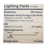 60-Watt Equivalent G25 Globe Vanity Clear Glass Vintage Edison Filament Dimmable LED Light Bulb Soft White (6-Pack)