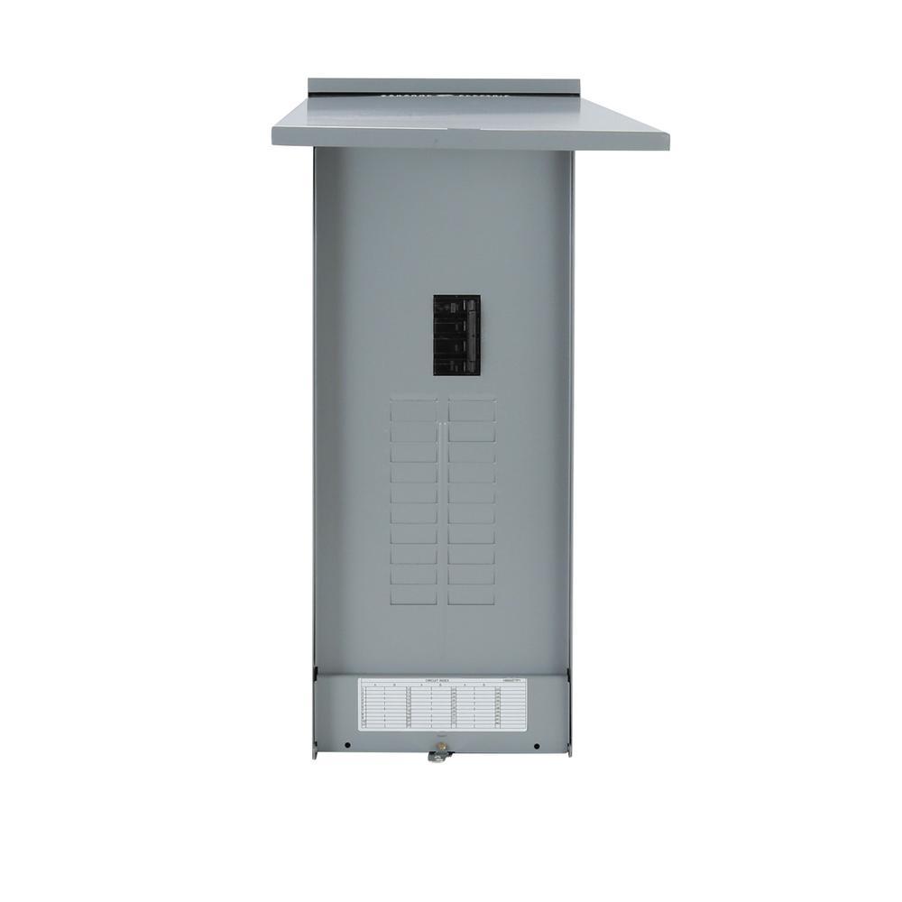 PowerMark Gold 200 Amp 20-Space 40-Circuit Outdoor Main Breaker Value Kit Includes Select Circuit Breaker - Super Arbor