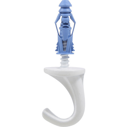 Hillman VersaHook Small White Brass Multi-Purpose Ceiling Hooks, 5.7 in L, 35 lb Drywall / 75 lb Wood, 2-Pack