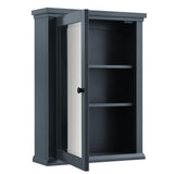 Merryfield 24 in. W x 32 in. H Framed Surface-Mount Bathroom Medicine Cabinet in Dark Blue-Gray - Super Arbor