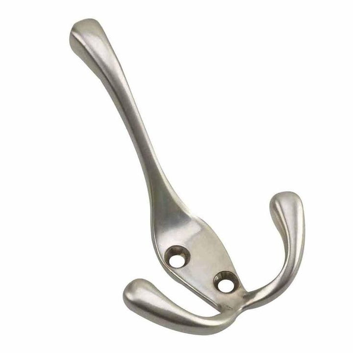 4-1/2 in. Brushed Nickel Heavy Duty Triple Coat Hook