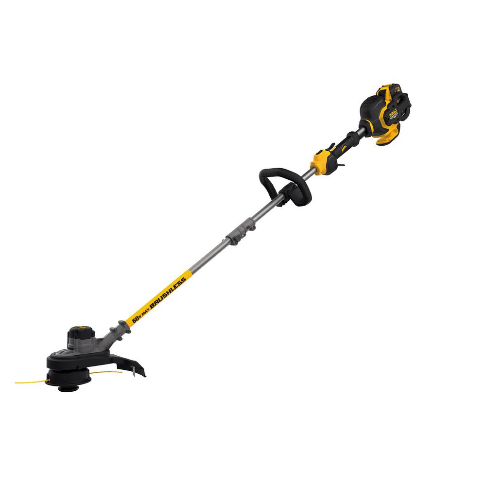 DEWALT 15 in. 60V MAX Cordless FLEXVOLT Brushless String Grass Trimmer with Bonus 125 MPH 600 CFM Blower (Tool Only)