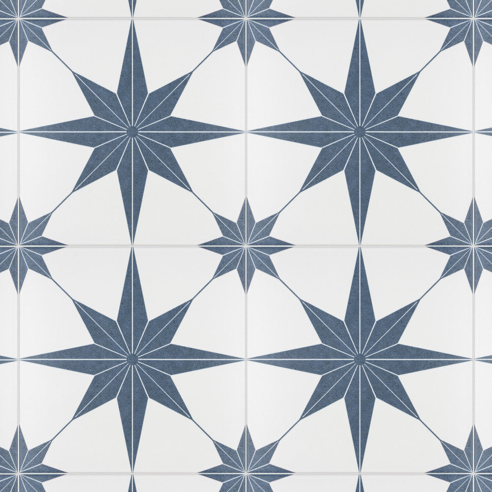 Merola Tile Stella Azul 9-3/4 in. x 9-3/4 in. Porcelain Floor and Wall Tile (10.88 sq. ft./Case)