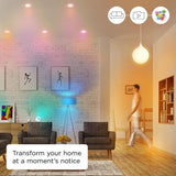 WiZ 72-Watt Equivalent BR30 Colors and Tunable White Wi-Fi Connected Smart LED Light Bulb (2-Pack)