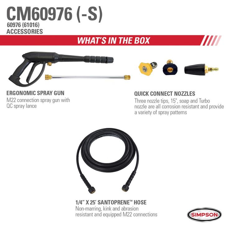 Simpson Clean Machine by SIMPSON CM61016 2300 PSI at 1.2 GPM Cold Water Residential Electric Pressure Washer