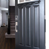 Century Touch Electronic Door Lock Deadbolt and Latitude Lever in Matte Black - Super Arbor