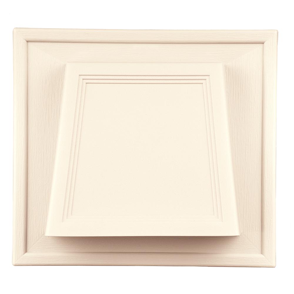 7.5 in. x 6.75 in. Insulated Siding 4 in. Hooded Vent in Sandstone Beige - Super Arbor