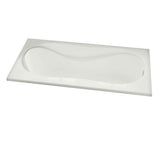 Cocoon 60 in. Acrylic Rectangular Drop-in Bathtub in White