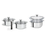 Tulipe 8-Piece Stainless Steel Sauce Pan Set
