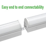 4 ft. 64-Watt Equivalent Integrated LED White Strip Light Fixture 4000K Bright White 1800 Lumens Plug-in or Direct Wire - Super Arbor
