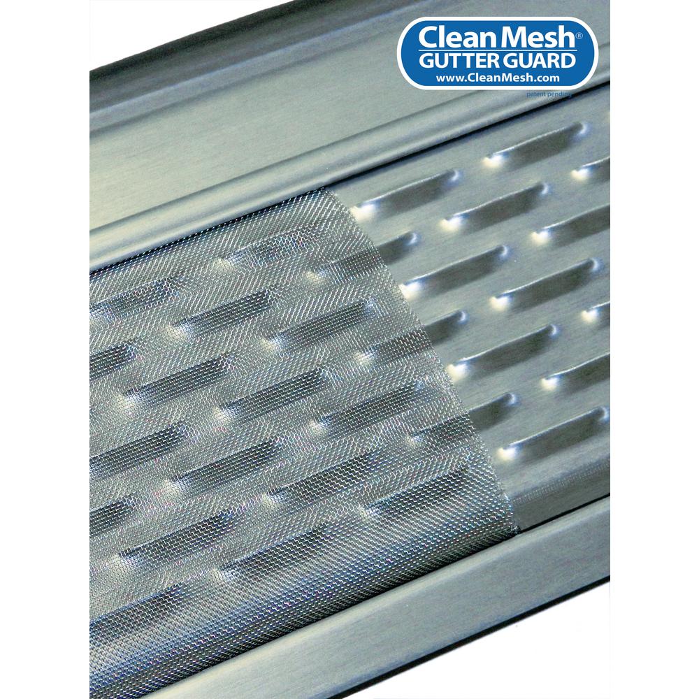 4 ft. x 5 in. Clean Mesh Aluminum Gutter Guard in White (25-per carton) - Super Arbor