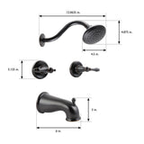 Oakmont 2-Handle 1-Spray Tub and Shower Faucet in Oil Rubbed Bronze (Valve Included) - Super Arbor