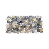 Cruz Bay Sliced Pebble Tile River Grey 11-1/2 in. x 11-1/2 in. x 9.5 mm Mesh-Mounted Mosaic Tile (10.12 sq. ft. / case)