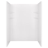 60 in. x 81 in. 1-Piece Glue-Up Alcove Back Bath Wall in Dove White - Super Arbor