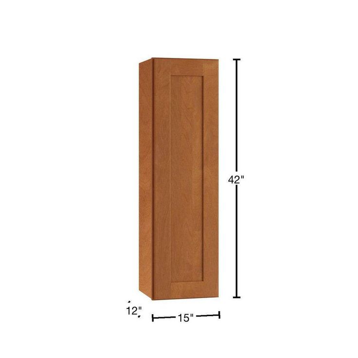 Home Decorators Collection Newport 15 in. W x 12 in. D x 42 in. H Assembled Plywood Wall Kitchen Cabinet in Cinnamon with Soft Close