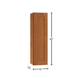 Home Decorators Collection Newport 15 in. W x 12 in. D x 42 in. H Assembled Plywood Wall Kitchen Cabinet in Cinnamon with Soft Close