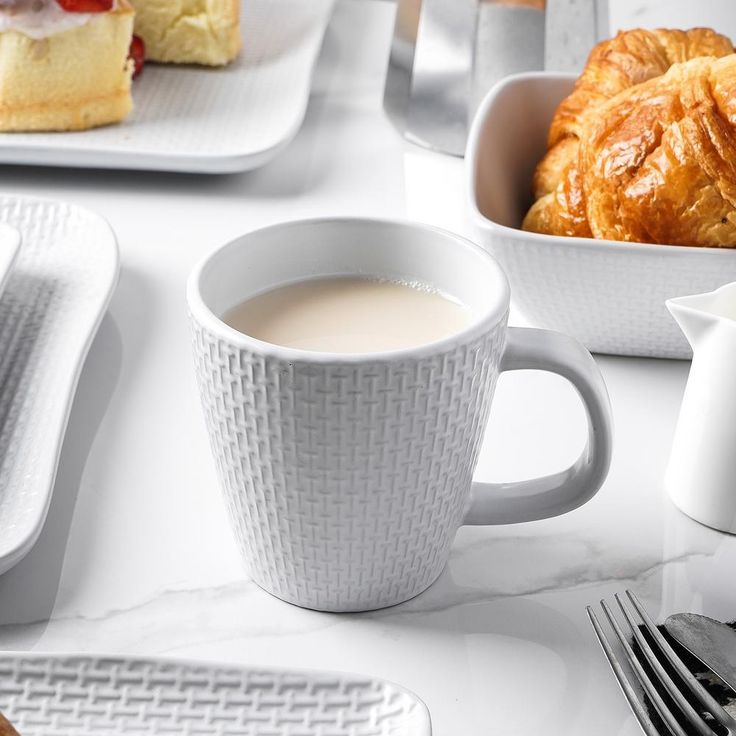 Stone Lain 32 Piece Stoneware Square Weave Dinnerware Set, Service for 8, White