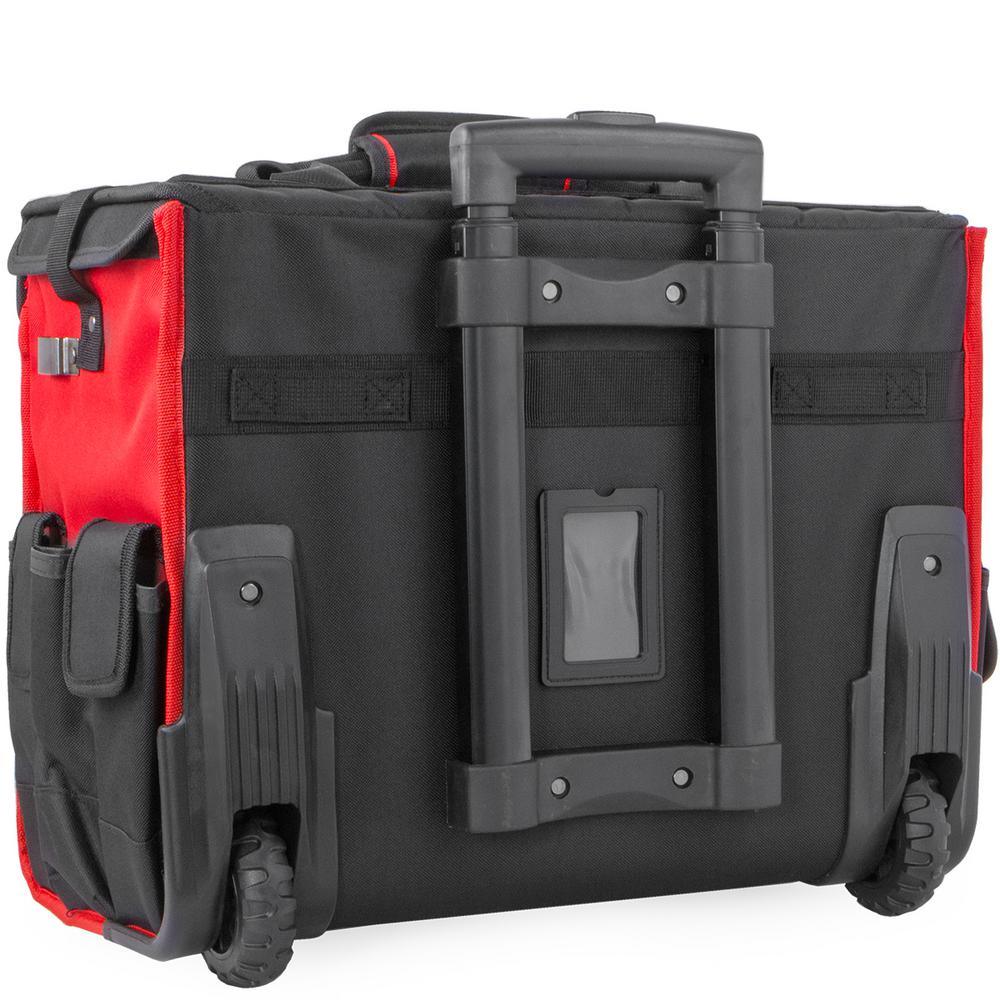 11 in. x 18 in. Jobsite Rolling Tote Tool Bag Storage Organizer Backpack - Super Arbor