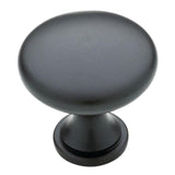 1-3/16 in. Matte Black Garrett Solid Round Cabinet Knob (10-Pack)