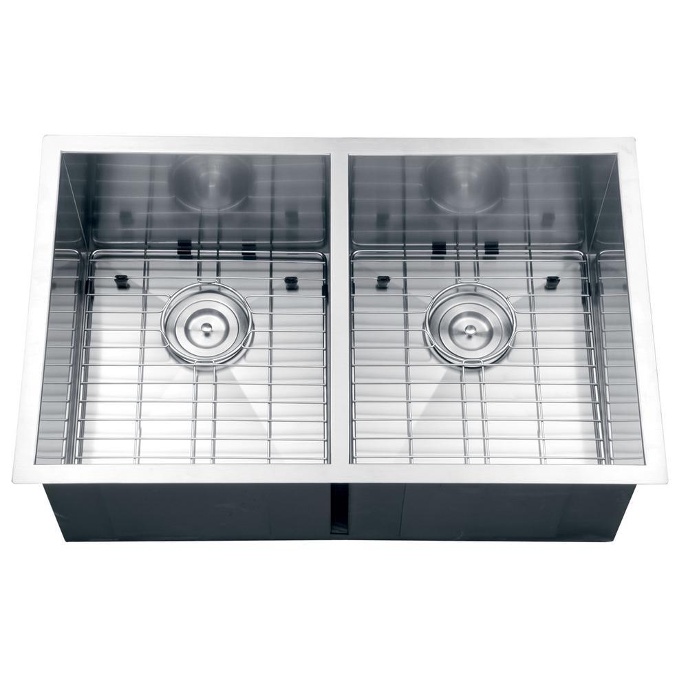 Undermount Stainless Steel 30 in. 16-Gauge 50/50 Double Bowl Kitchen Sink - Super Arbor