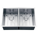 Undermount Stainless Steel 30 in. 16-Gauge 50/50 Double Bowl Kitchen Sink - Super Arbor
