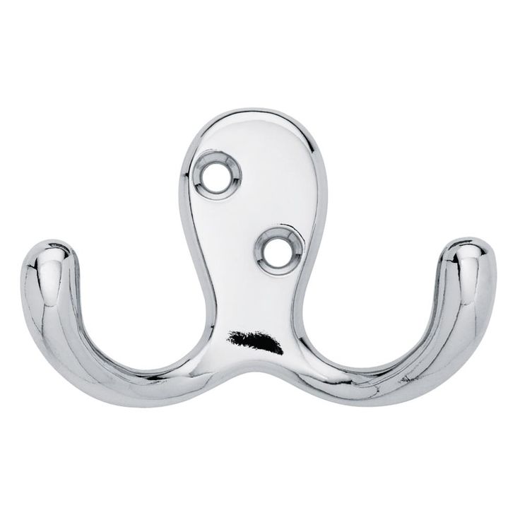 1-13/16 in. Matte Black Double Wall Hook (4-Pack)