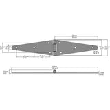 Everbilt 10 in. x 10 in. Zinc-Plated Heavy Duty Strap Hinge