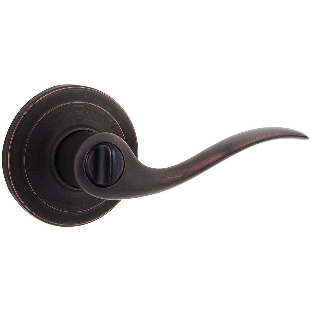 Tustin Satin Nickel Privacy Bed/Bath Door Lever Featuring Microban Antimicrobial Technology - Super Arbor