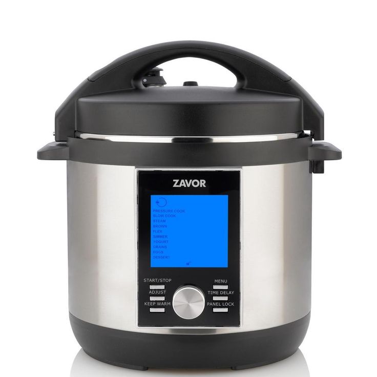 LUX LCD 4 Qt. Stainless Steel Electric Pressure Cooker with Stainless Steel Cooking Pot
