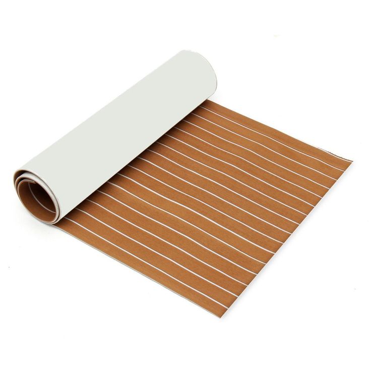 1Pcs 95'' x 35'' Marine Boat Sheet Teak Decking Boat Flooring Mats Yacht Flooring EVA Foam Floor Sheet Non-Skid Self-Adhesive Sea Deck , 5.5mm Thickness