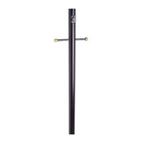 Black Lamp Post with Cross Arm and Outlet