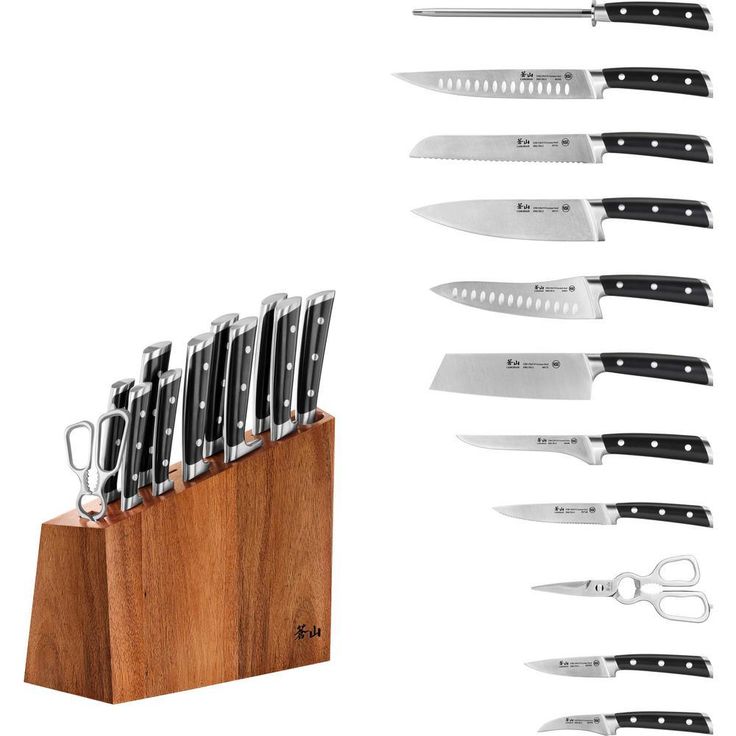 S Series 12-Piece German Steel Forged Knife Block Set