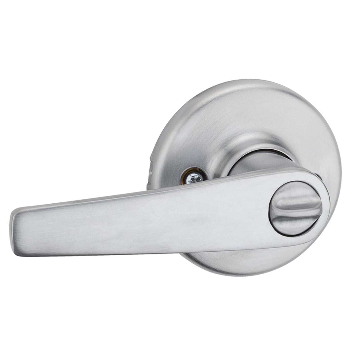 Kwikset Delta Satin Chrome Privacy Lever – Right or Left Handed