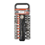 Crescent 20-Piece Standard (SAE) and Metric Black Oxide Mechanics Tool Set