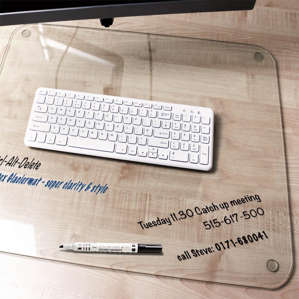 20 in. x 36 in. Glass Desk Pad - Super Arbor